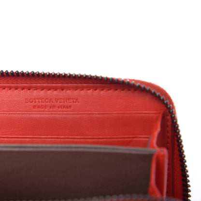 Bottega Veneta Nappa Intrecciato Zip Around Coin Purse Red 6 of 8