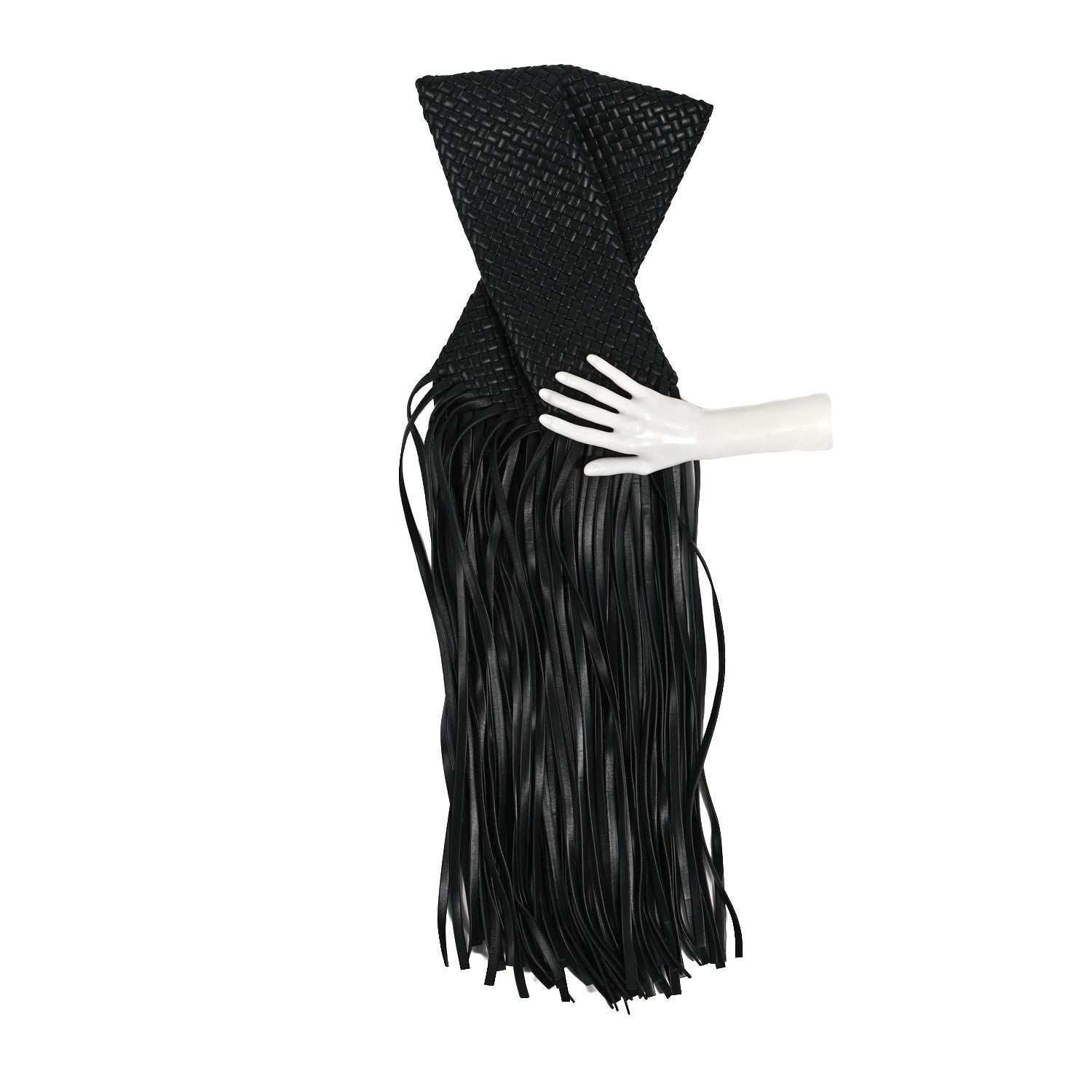Bottega Veneta Nappa Intrecciato The Fringe Crisscross Bag Black 2 of 7