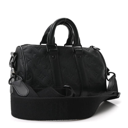 Louis Vuitton Monogram Taurillon Keepall Bandouliere 25 Black 3 of 10