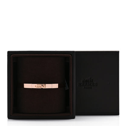 Hermes 18K Rose Gold Diamond PM Kelly Bracelet LG 4 of 4