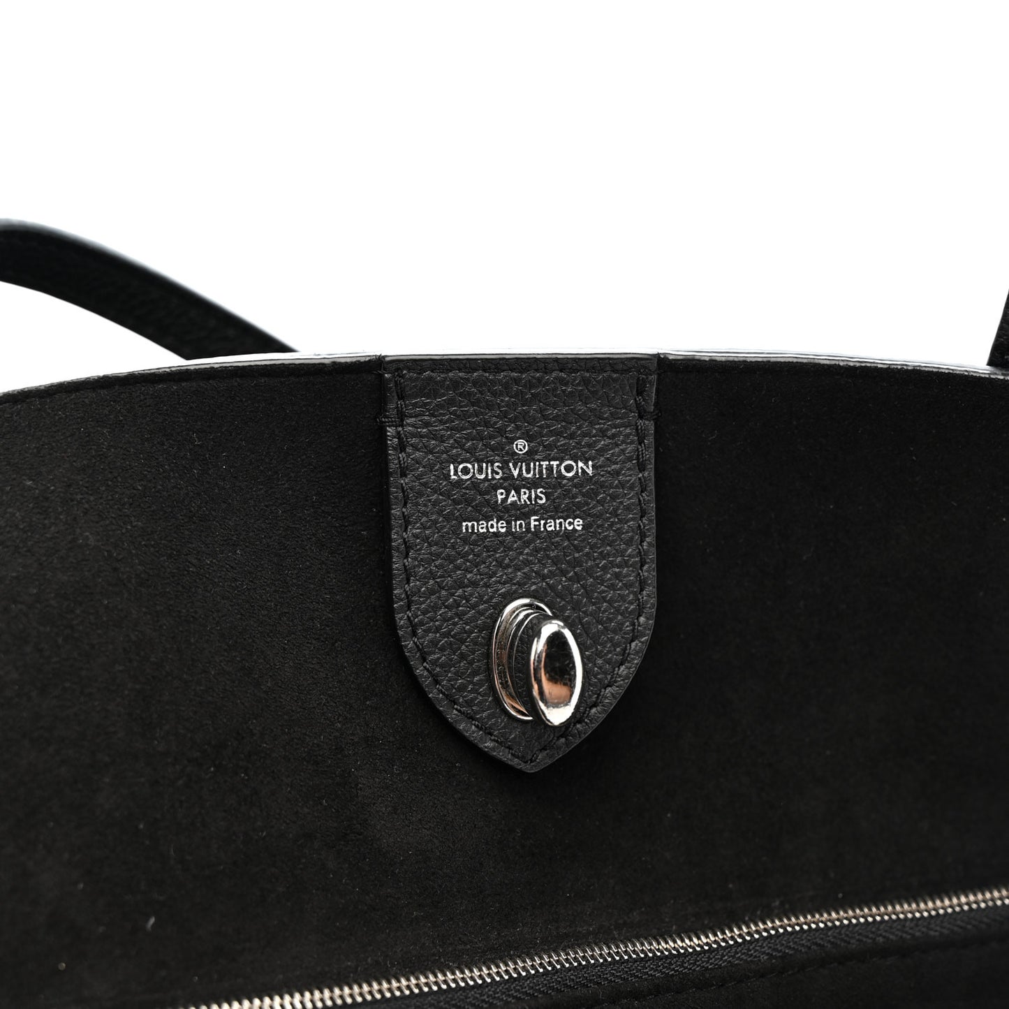 Calfskin Lockme Go Tote Black