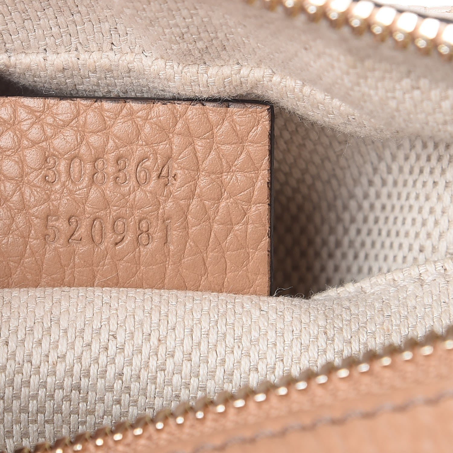 Gucci Pebbled Calfskin Small Soho Disco Bag Rose Beige 7 of 8