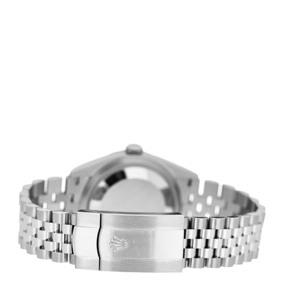 Rolex Stainless Steel 36mm Oyster Perpetual Datejust Watch Olive Green Palm 126200 3 of 5