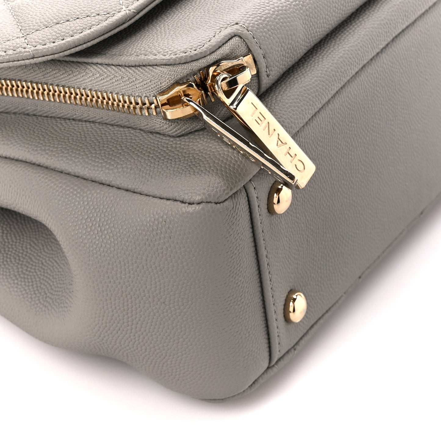 Caviar Quilted Medium Business Affinity Flap Grey