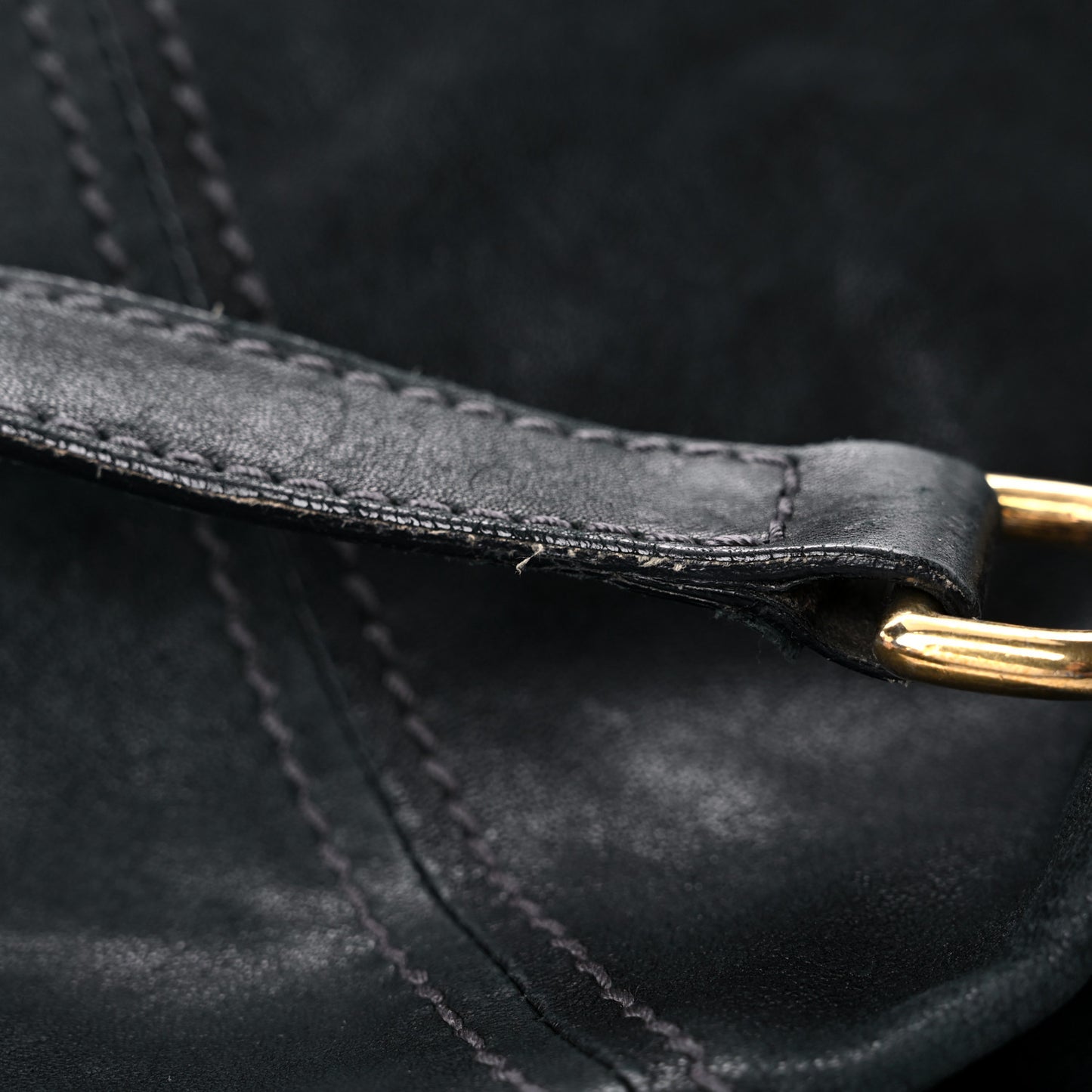Calfskin Zip Hobo Black