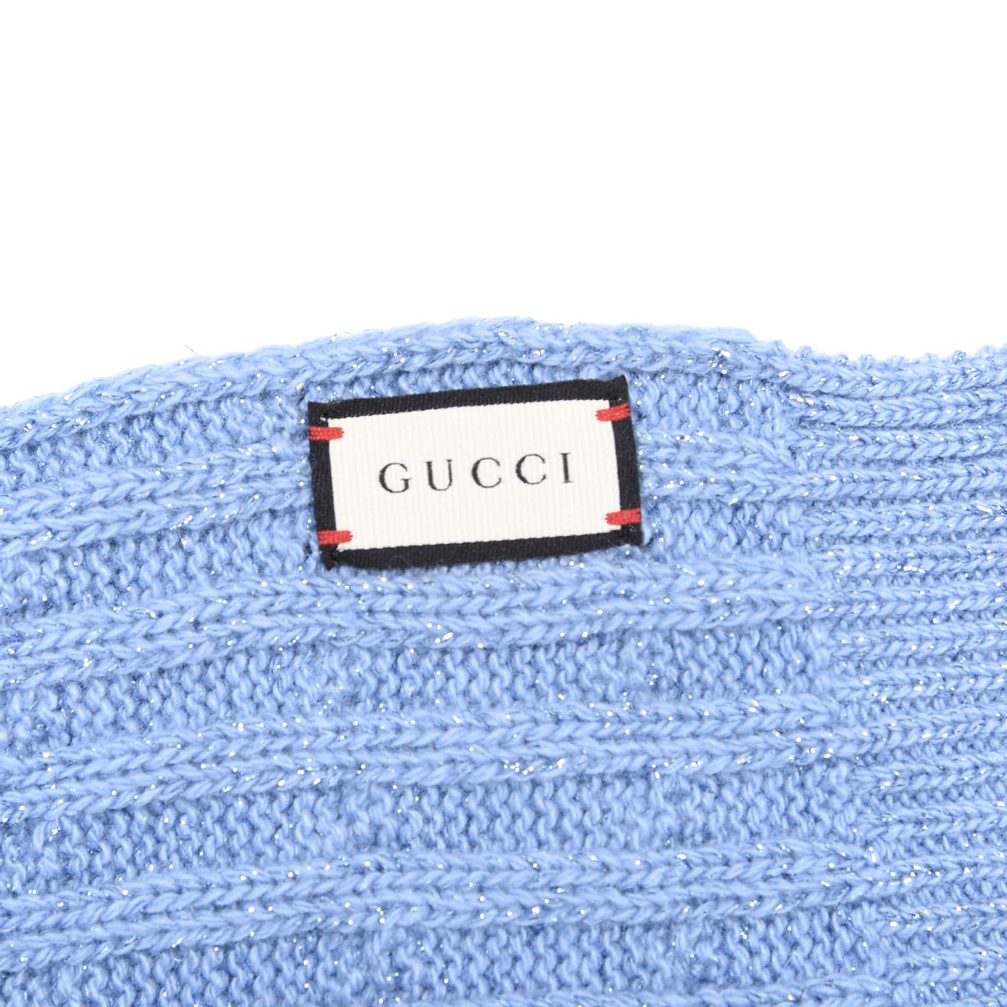 Wool Knit Shine Reg Scarf Bluette Sky Blue