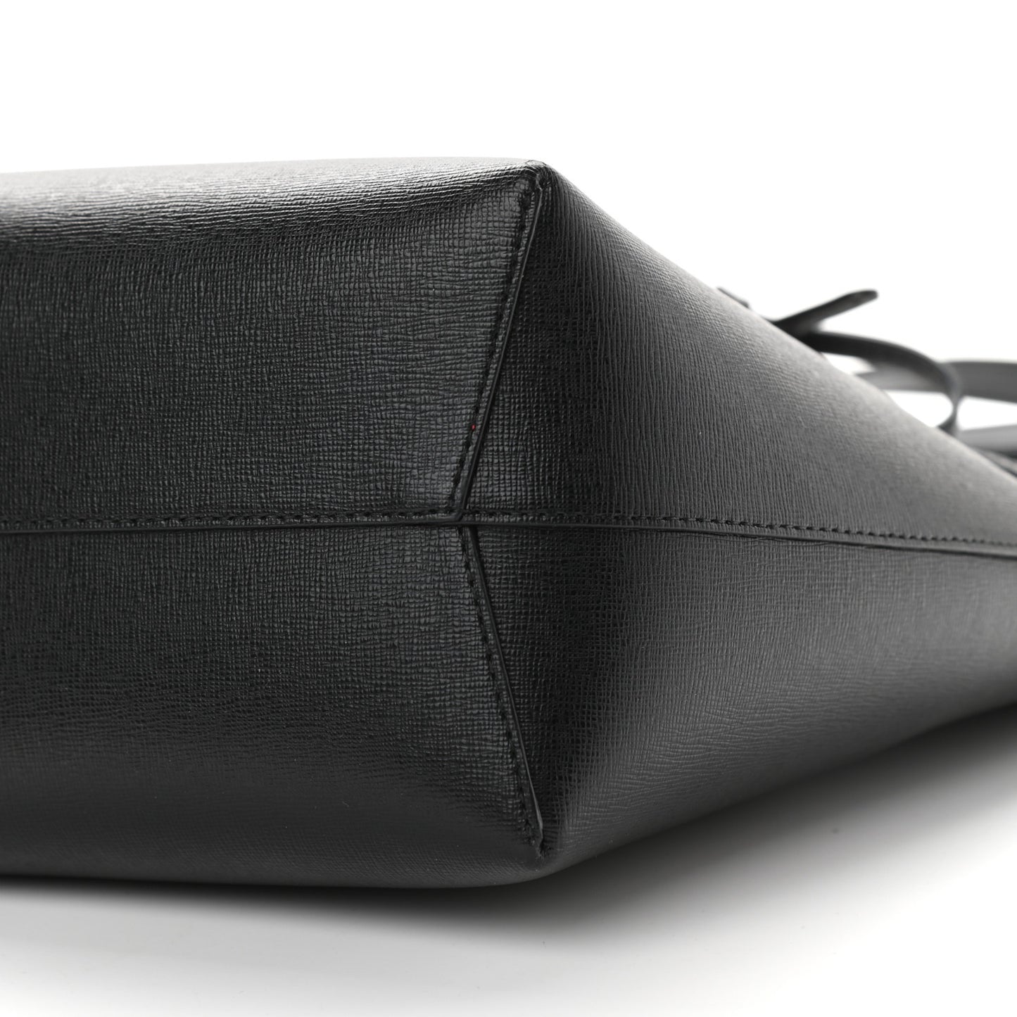 Saffiano Mini Bucket Bag Black Flamma