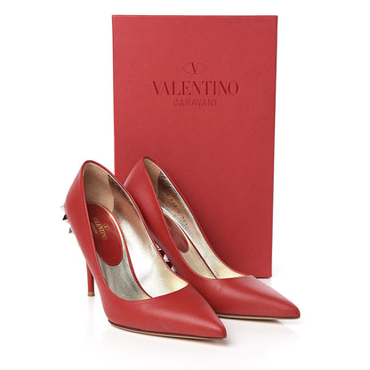 Valentino Garavani Nappa Rockstud Jaw Stud 100mm Pumps 36.5 Rosso Valentino 9 of 9