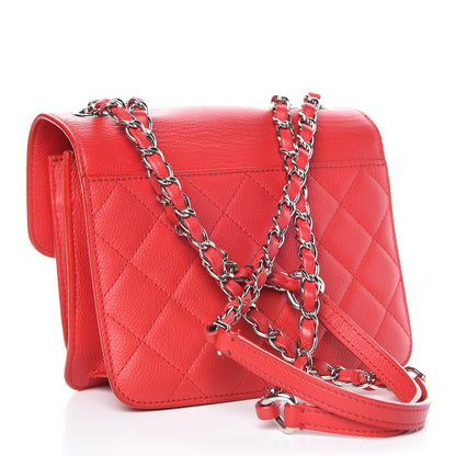 Chanel Grained Calfskin Quilted Small CC Box Flap Red 3 of 15