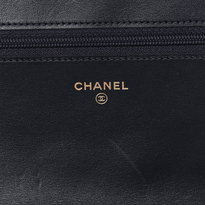 Chanel Caviar Quilted Boy Wallet On Chain WOC Navy 6 of 9