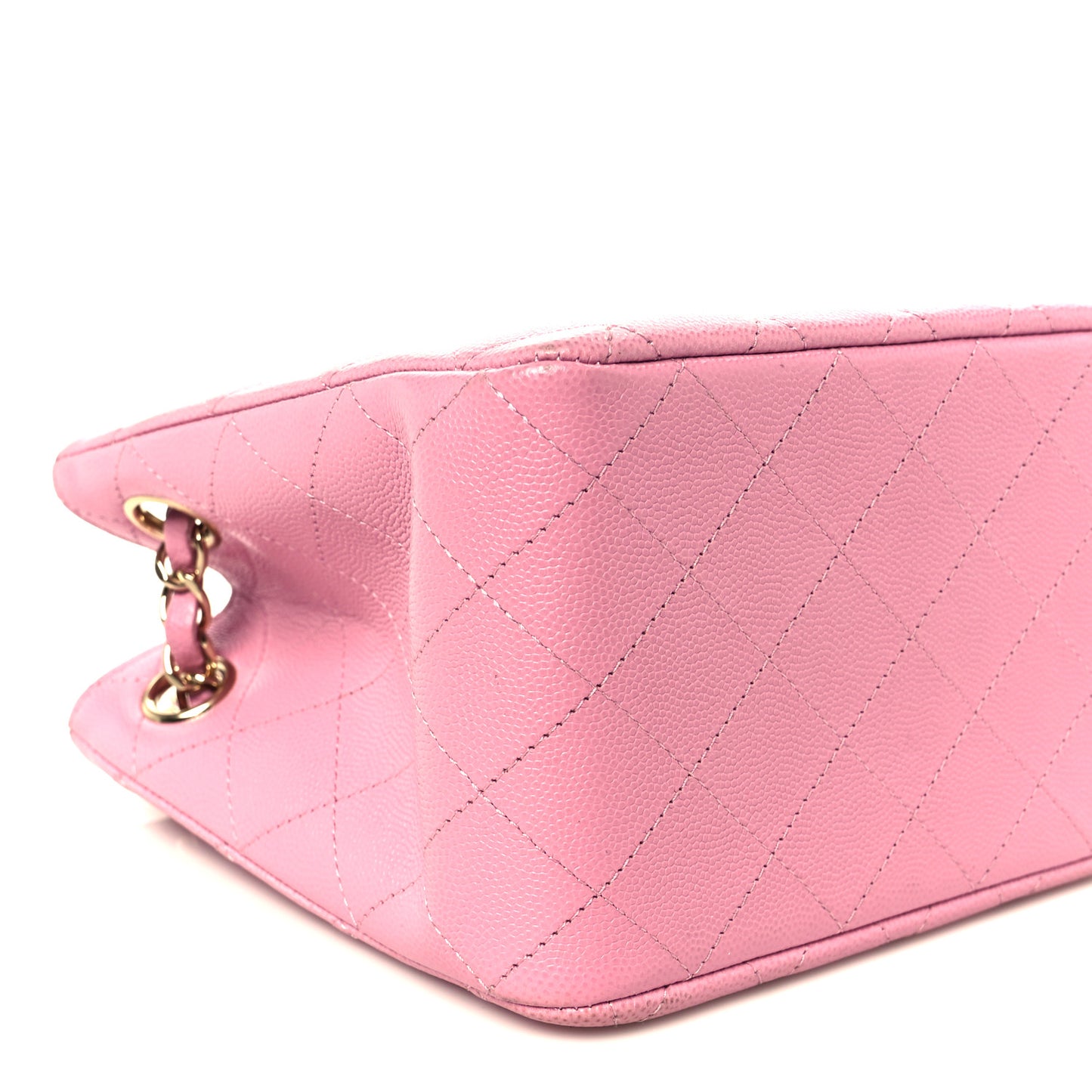 Caviar Quilted Mini Bucket Bag Pink
