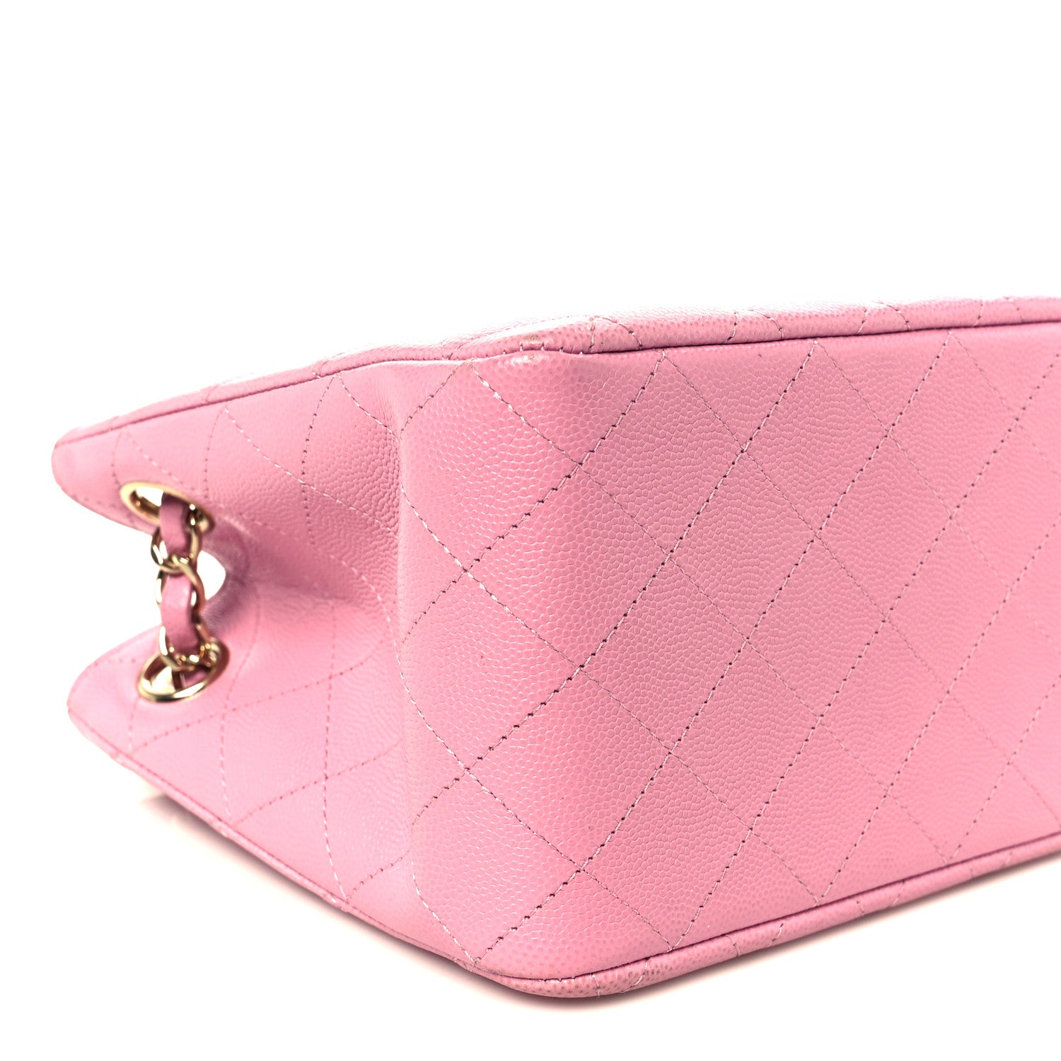 Chanel Caviar Quilted Mini Bucket Bag Pink 9 of 10