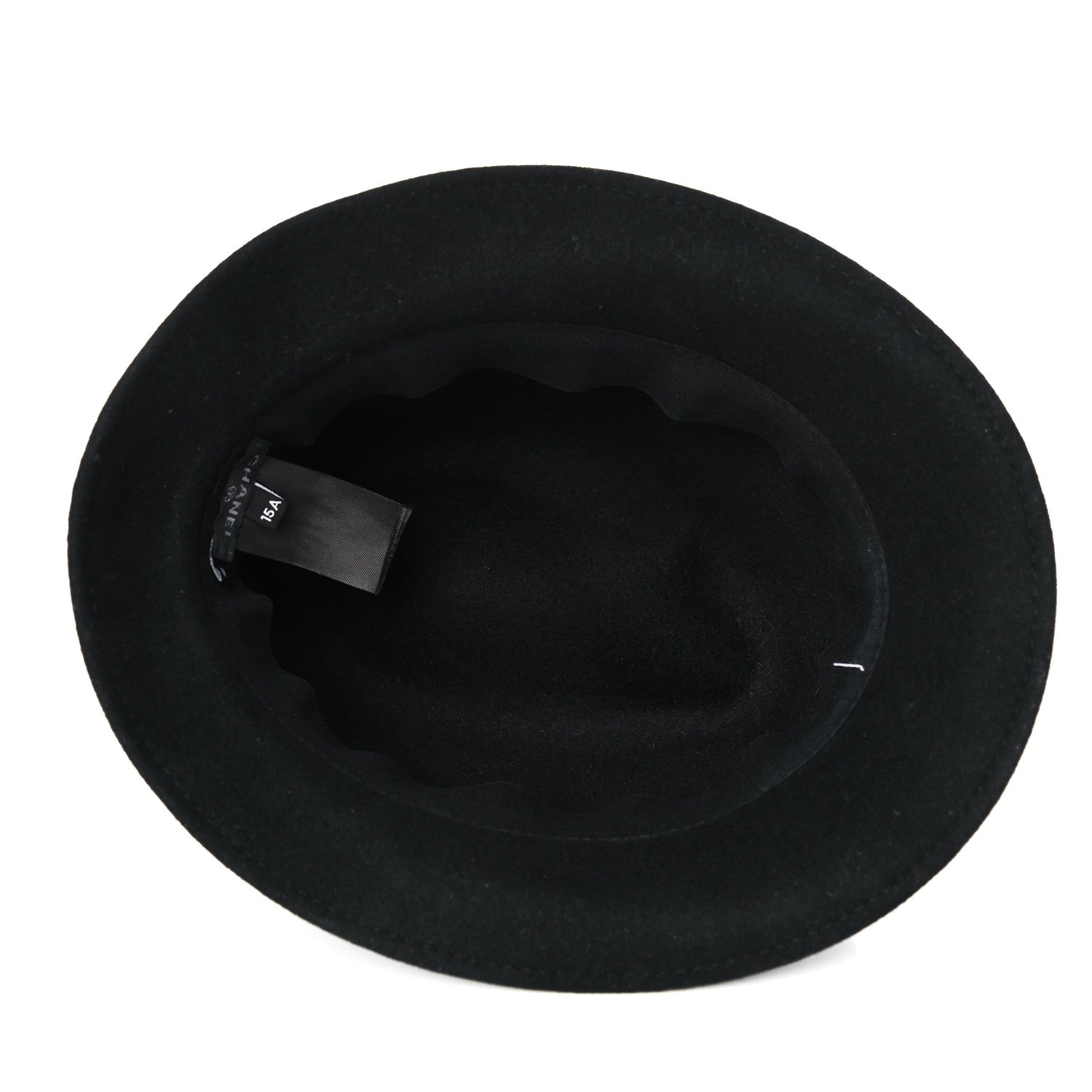 Chanel Felt Fedora Hat M Black 4 of 5
