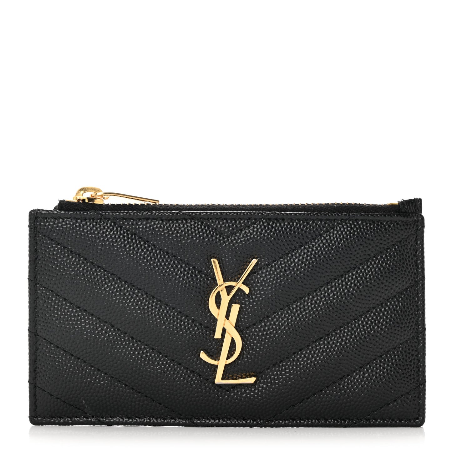 Monogram Grain de Poudre 5 Fragments Zip Pouch Card Holder Black