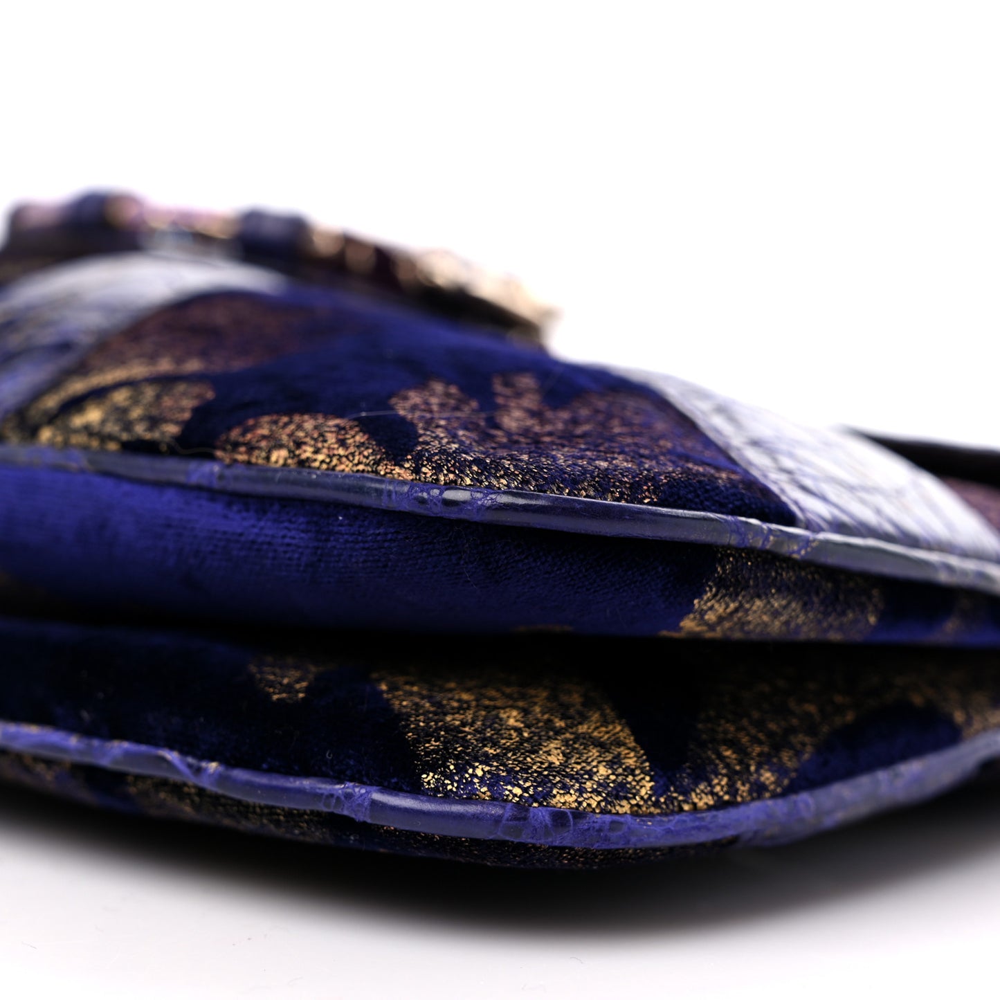 Velvet Alligator Tom Ford Jeweled Dragon Shoulder Bag Purple Gold
