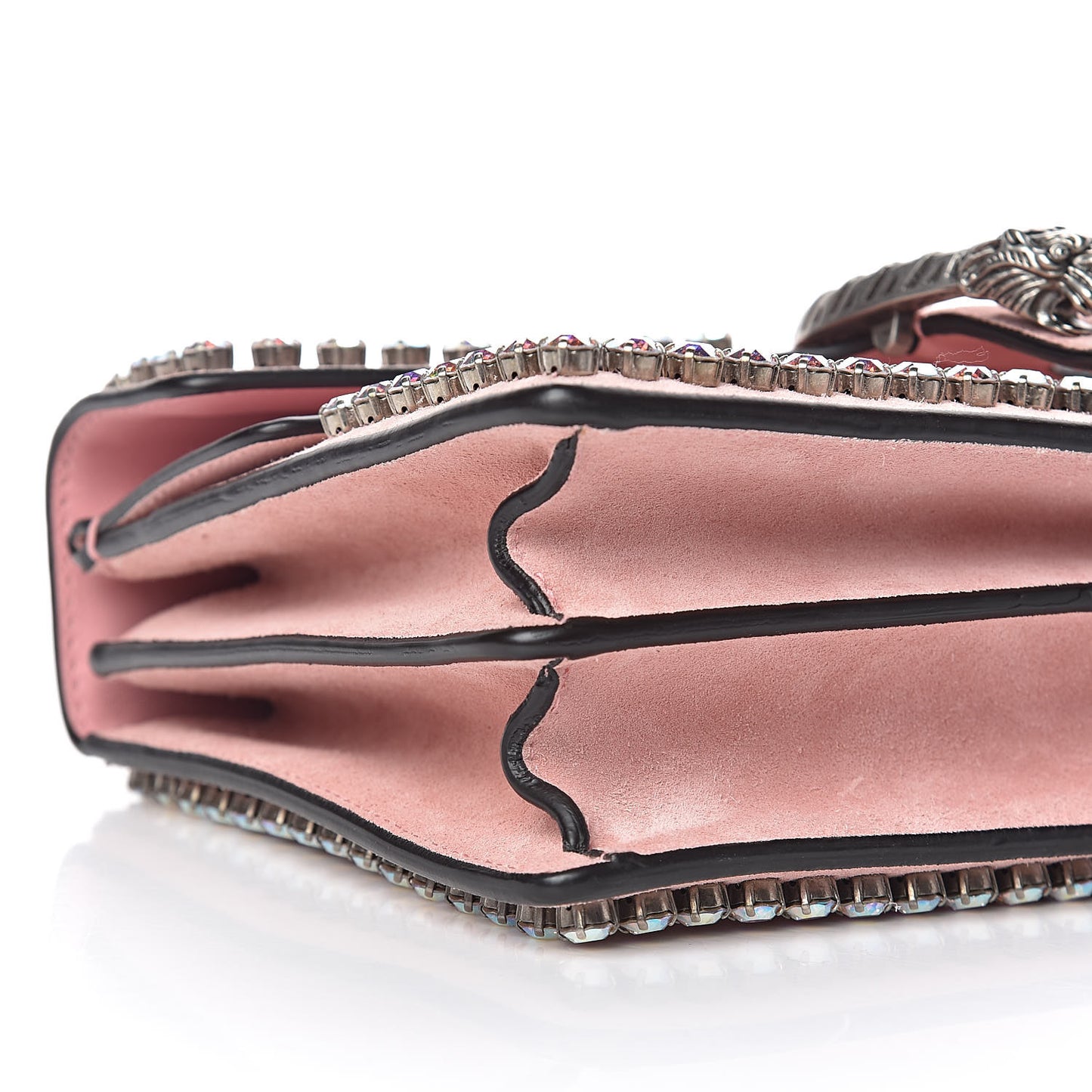 Suede Crystal Small Dionysus Shoulder Bag Peonia