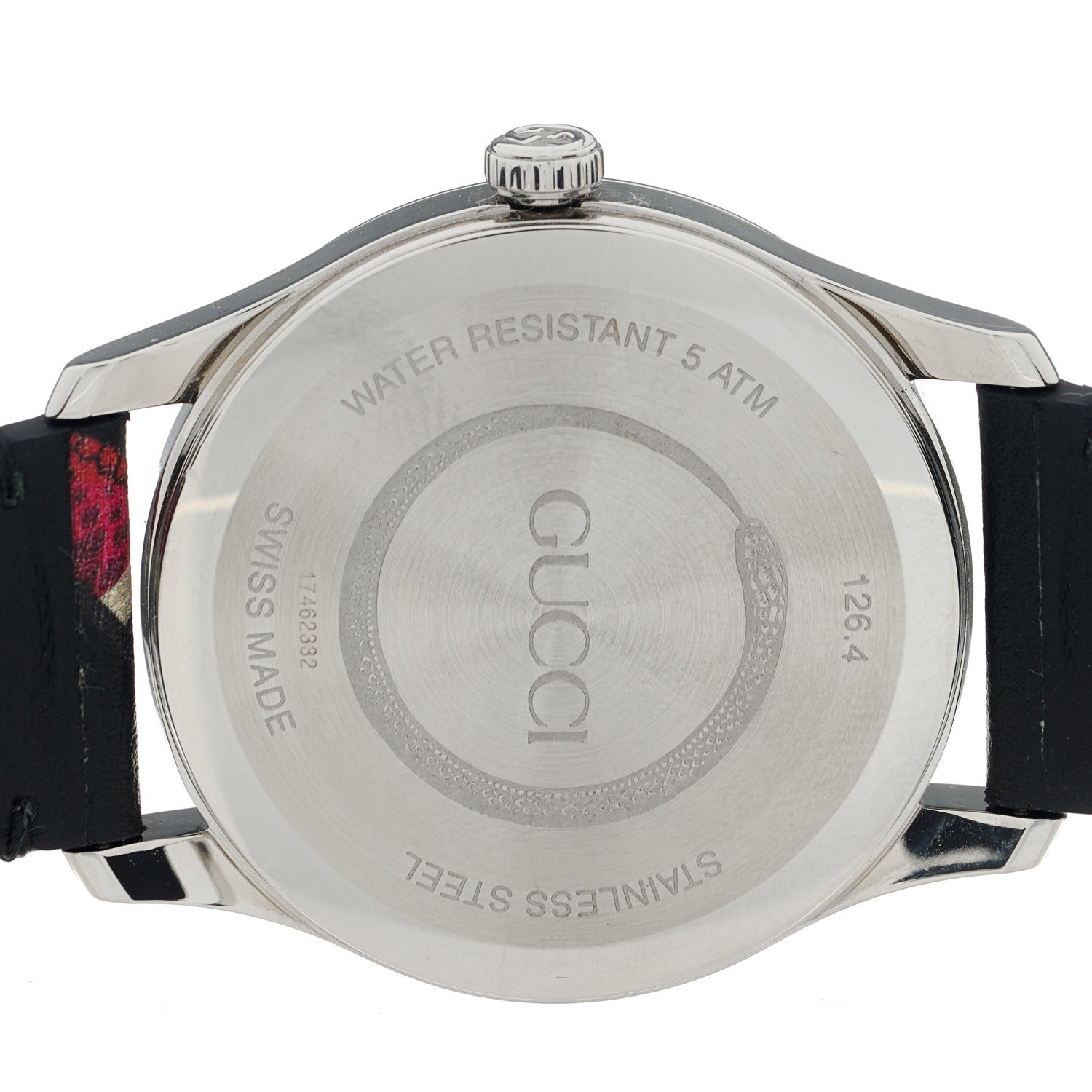 Gucci Stainless Steel Calfskin 38mm Le Marche Des Merveilles Snake Quartz Watch Black 4 of 5