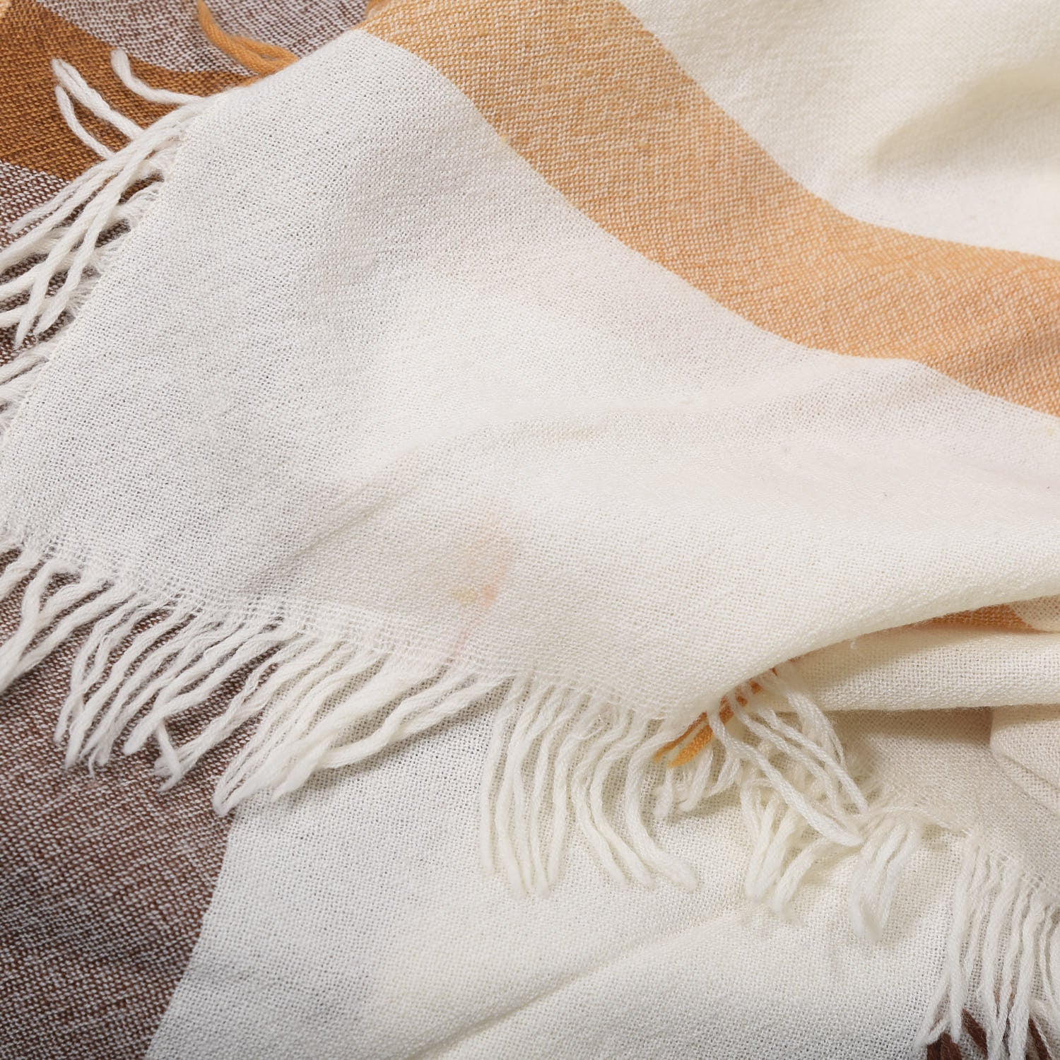 Burberry Modal Wool Check Square Scarf Beige 2 of 5
