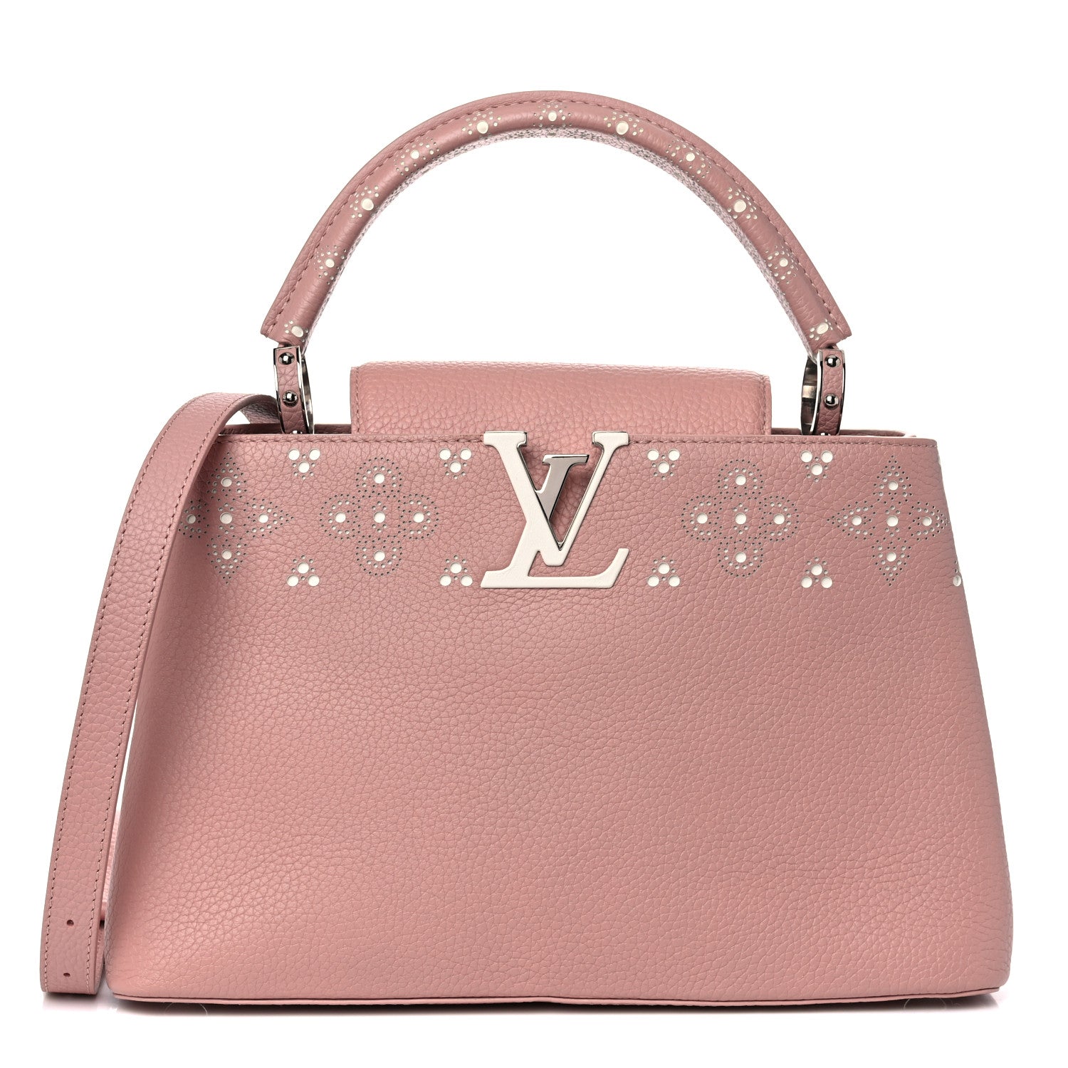 Louis Vuitton Taurillon Sweet Brogues Capucines PM Magnolia 1 of 11