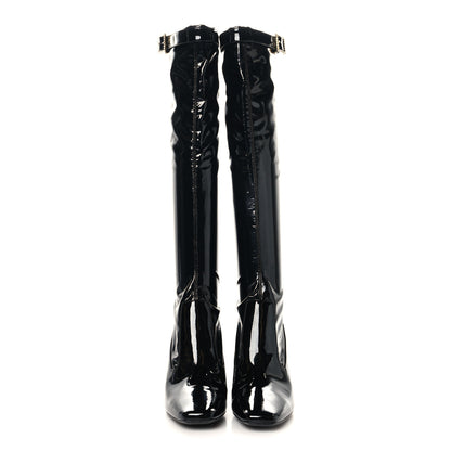 Saint Laurent Patent Calfskin Diane 100 Boots 41 Black 2 of 8