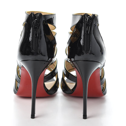 Christian Louboutin Patent Beauty K 100 Cage Sandals 38 Black 6 of 10