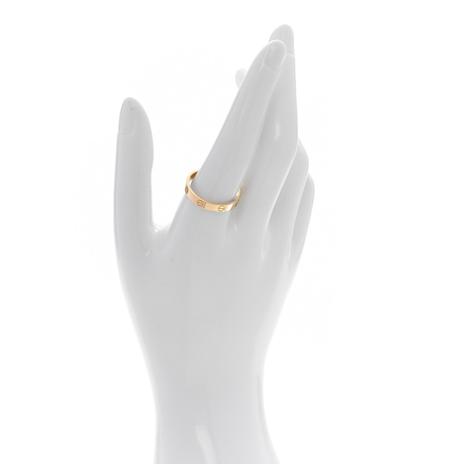 Cartier 18K Yellow Gold 3.5mm LOVE Wedding Band Ring 65 11 2 of 5