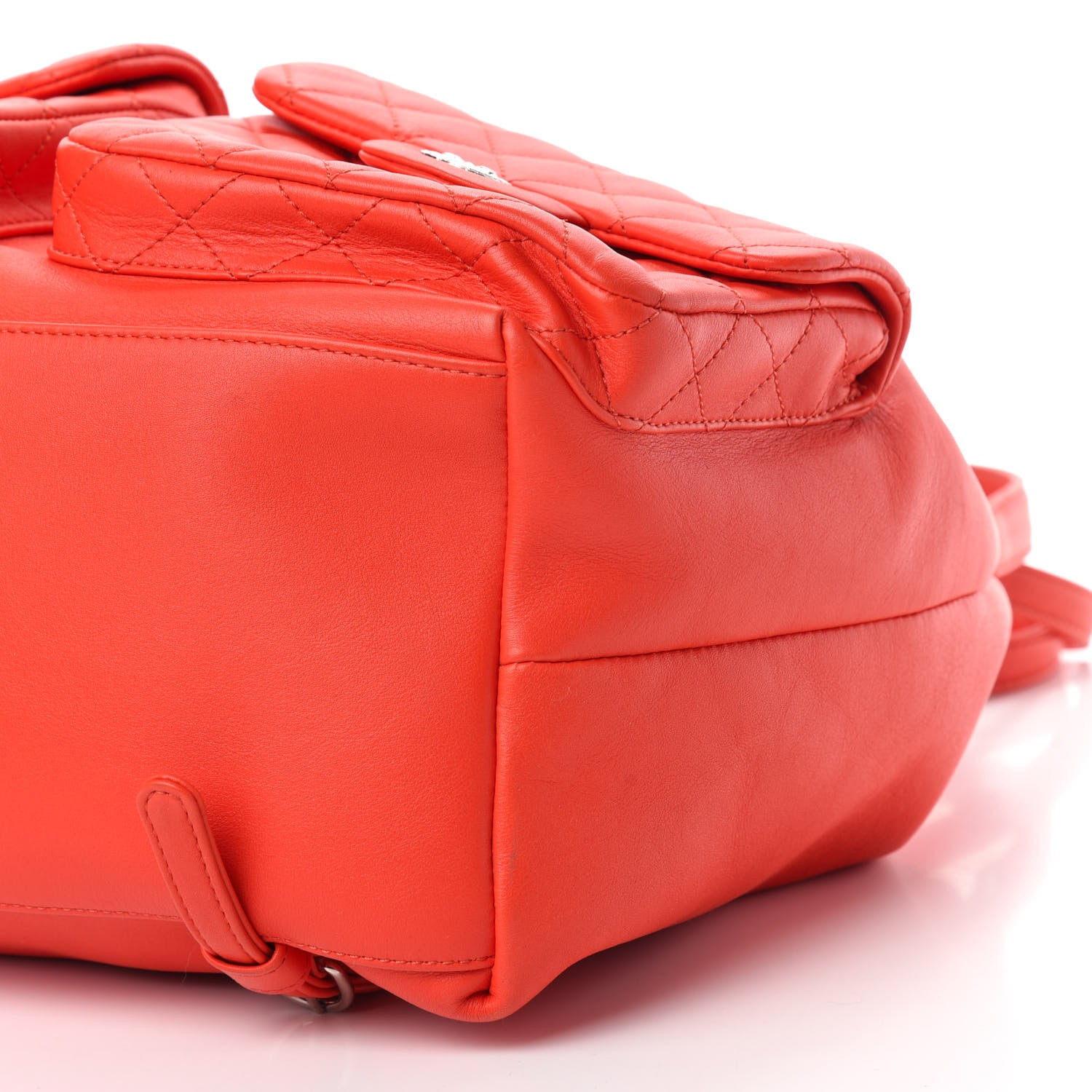 Chanel Lambskin Quilted Backpack Pocket Red 7 of 11