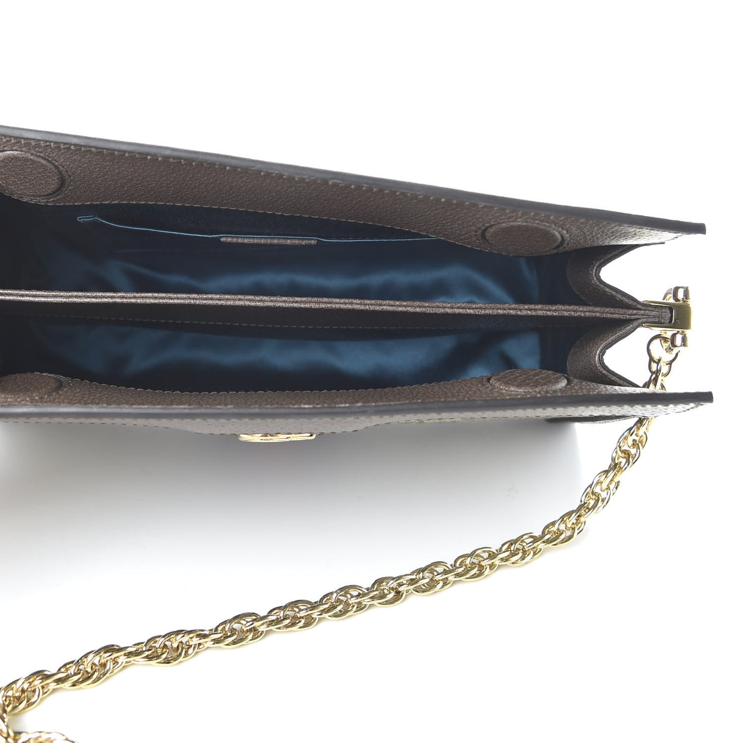 GG Supreme Monogram Web Small Ophidia Chain Shoulder Bag Brown