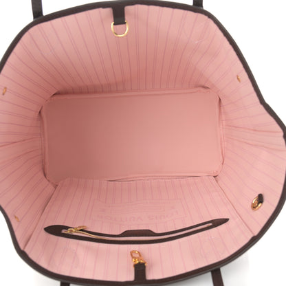 Louis Vuitton Damier Ebene Neo Neverfull MM Rose Ballerine 5 of 9