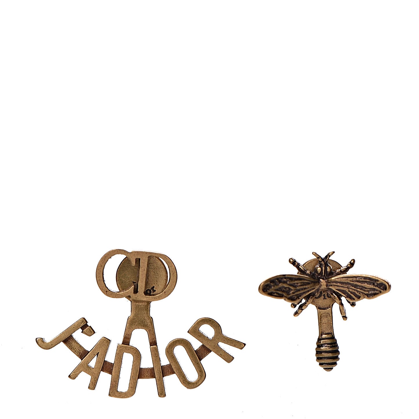 Metal J'Adior Earrings Aged Gold