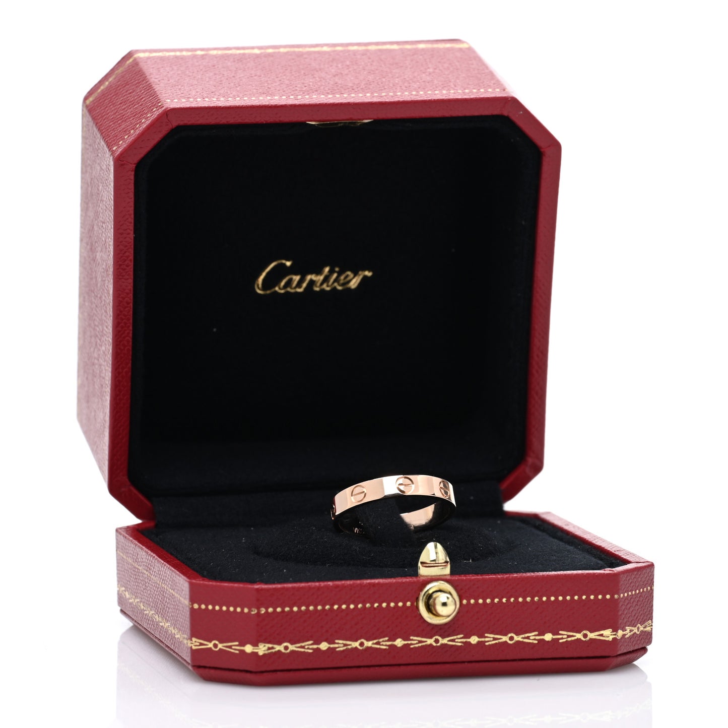 18K Pink Gold 3.5mm LOVE Wedding Band Ring 56 7.75