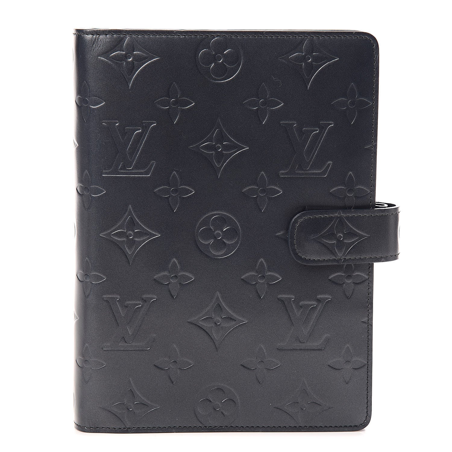Louis Vuitton Mat Monogram Medium Ring Agenda Cover Black 1 of 7