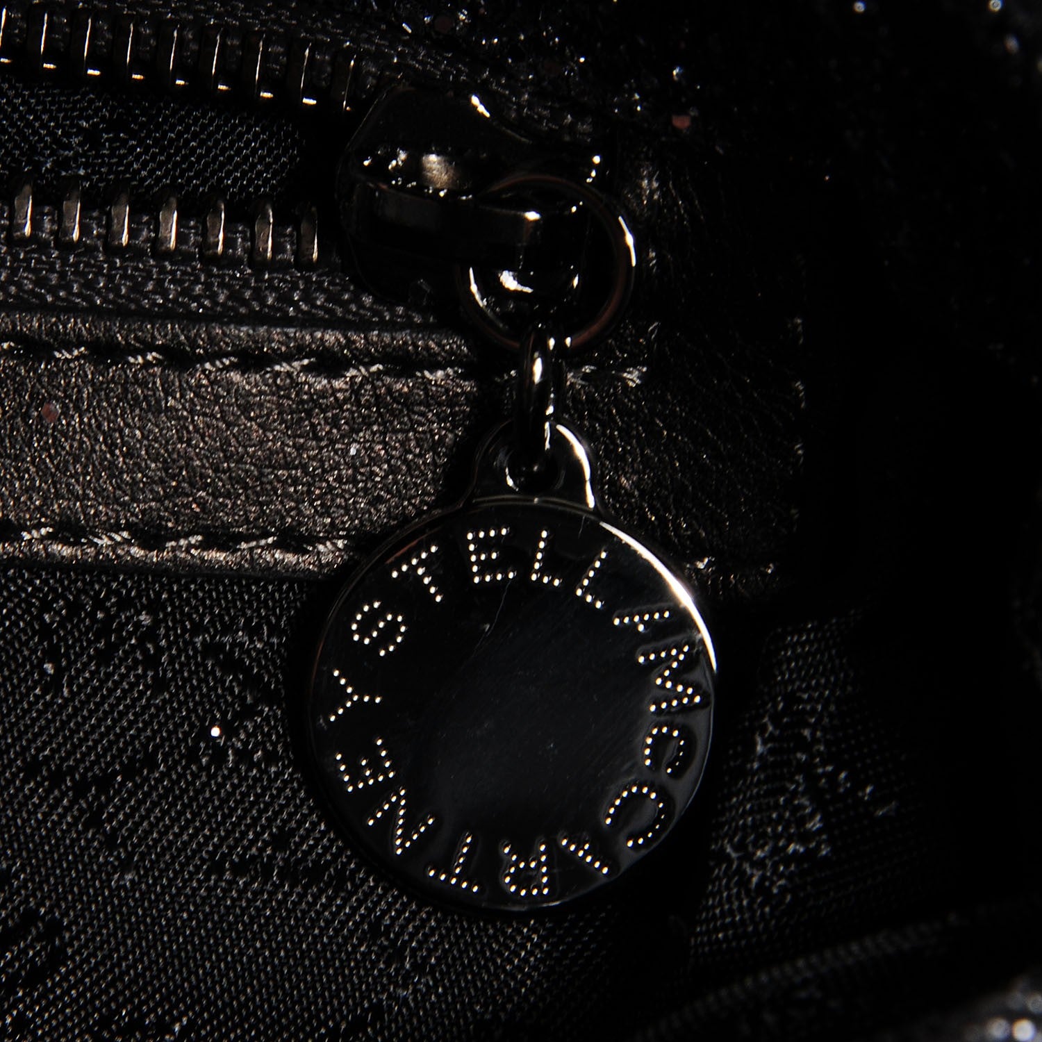 Stella McCartney Metallic Linen Falabella Grey 7 of 10