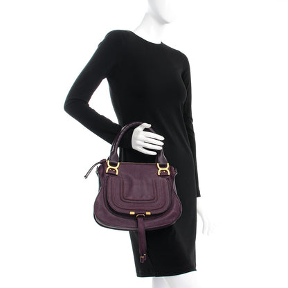 Chloe Calfskin Small Marcie Satchel Intense Violine 3 of 10