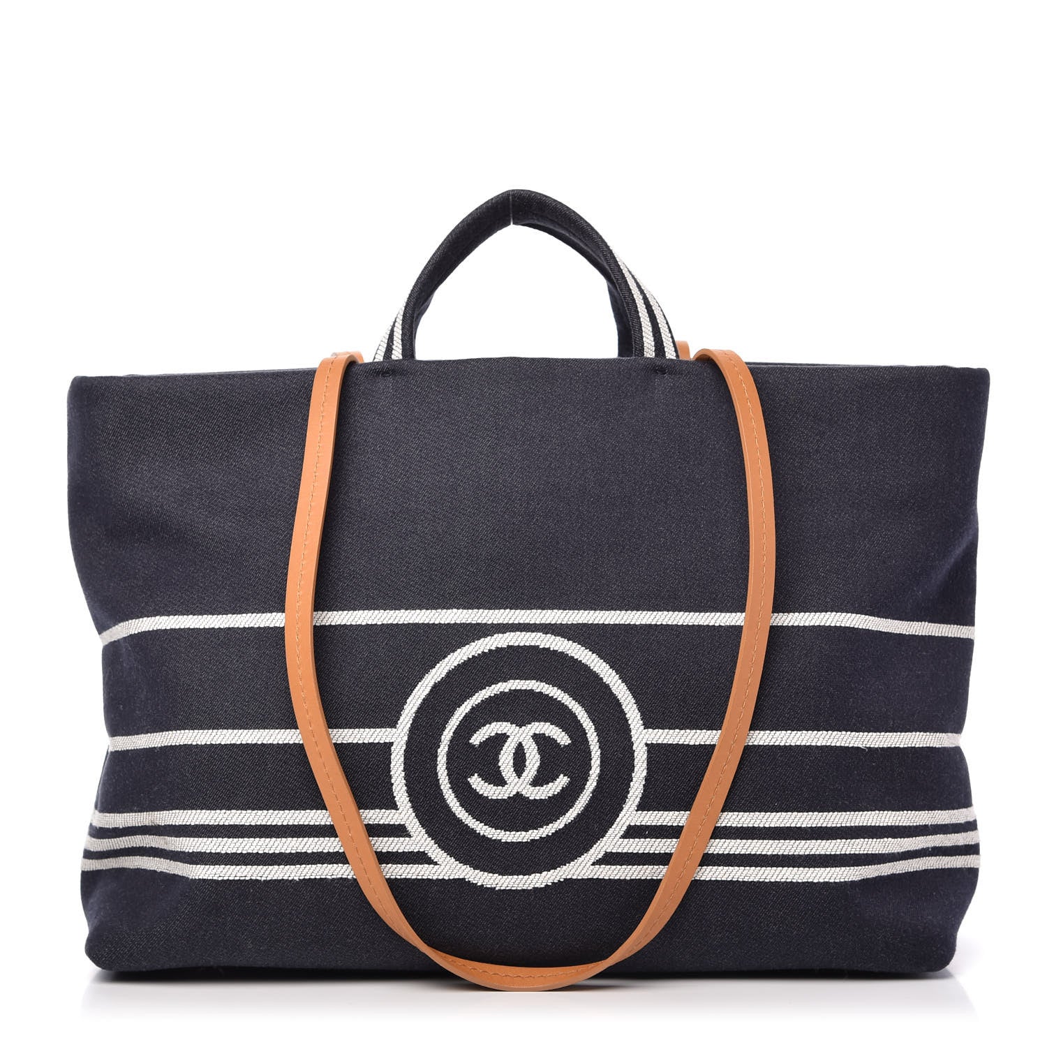 Chanel Denim Large Shopping Tote Blue 1 of 10