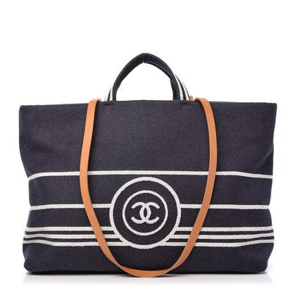 Chanel Denim Large Shopping Tote Blue 1 of 10