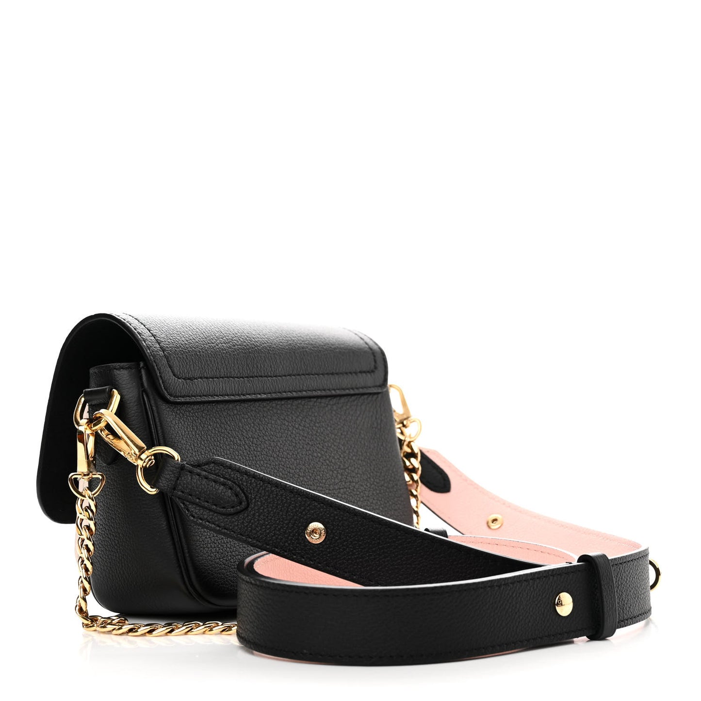 Grained Calfskin Lockme Tender Black