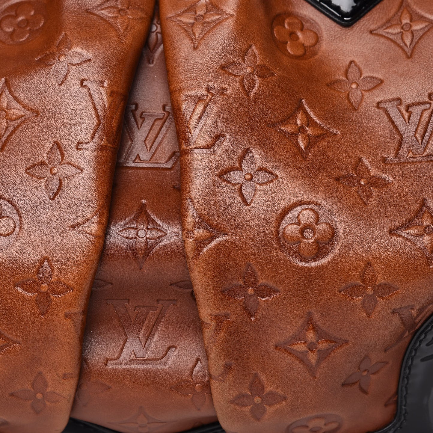 Cuir Embossed Monogram Stephen Bag Fauve