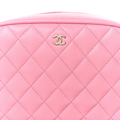 Chanel Caviar Quilted Medium Curvy Pouch Cosmetic Case Light Pink 8 of 10