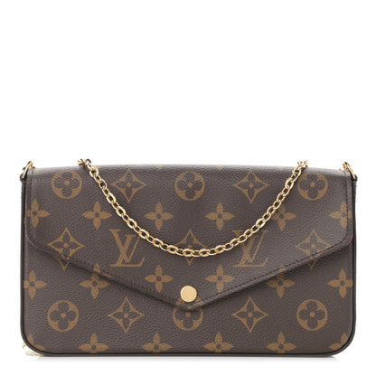 Louis Vuitton Monogram Pochette Felicie Chain Wallet Fuchsia 3 of 10
