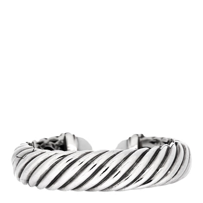 David Yurman Sterling Silver White Agate 15mm Waverly Bracelet 2 of 4