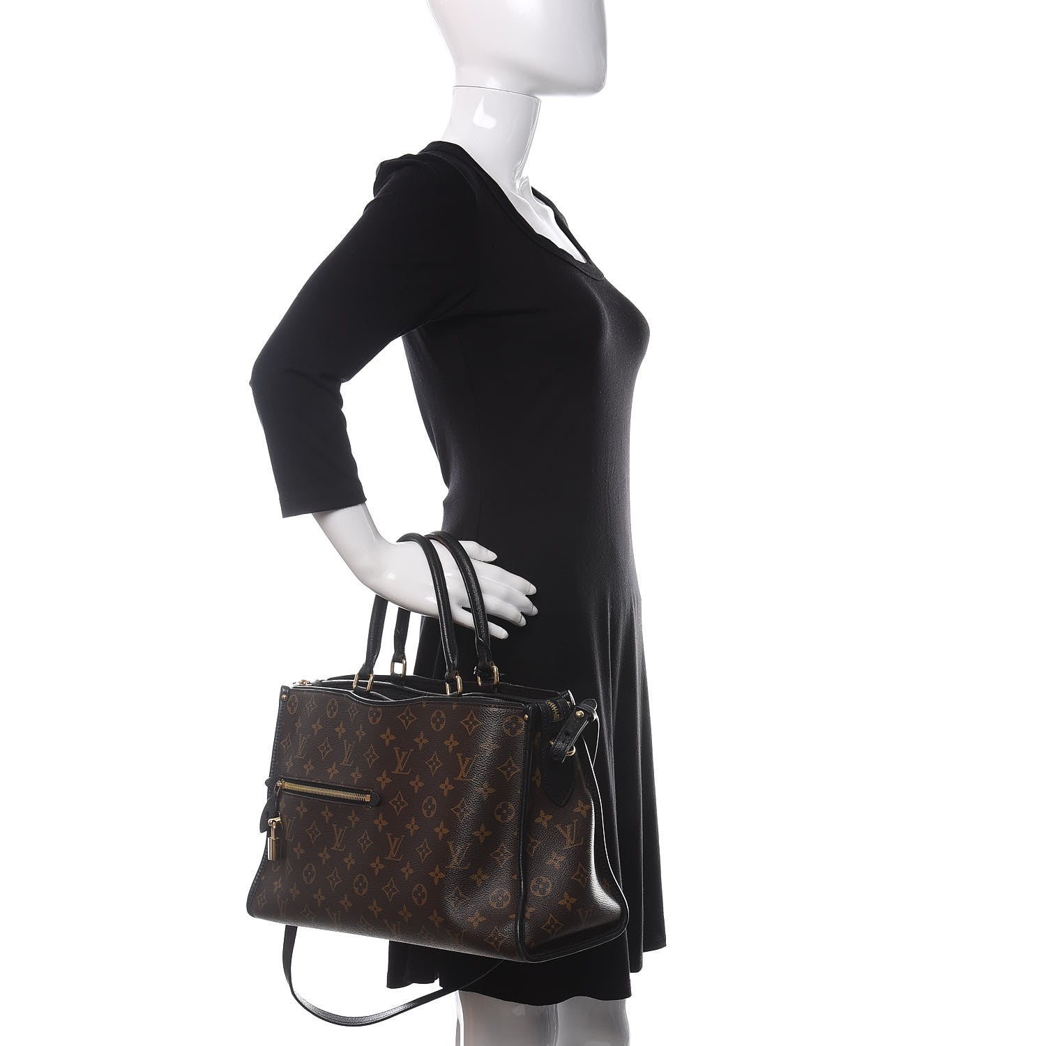 Louis Vuitton Monogram Popincourt MM Black 2 of 12