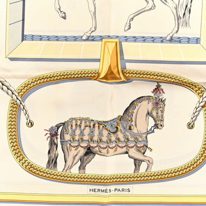 Hermes Silk Grand Apparat Forever Scarf 90 Creme Gold Multicolore 2 of 3