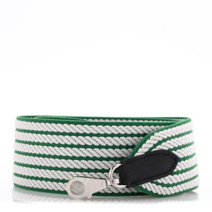 Hermes Toile Swift 50mm Sangle Cordage Shoulder Strap Vert Vertigo Black 1 of 6