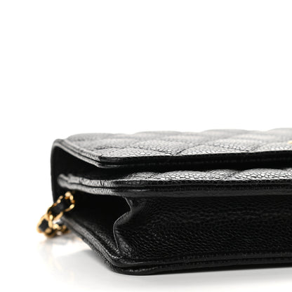 Chanel Caviar Quilted Wallet On Chain WOC Black 9 of 10