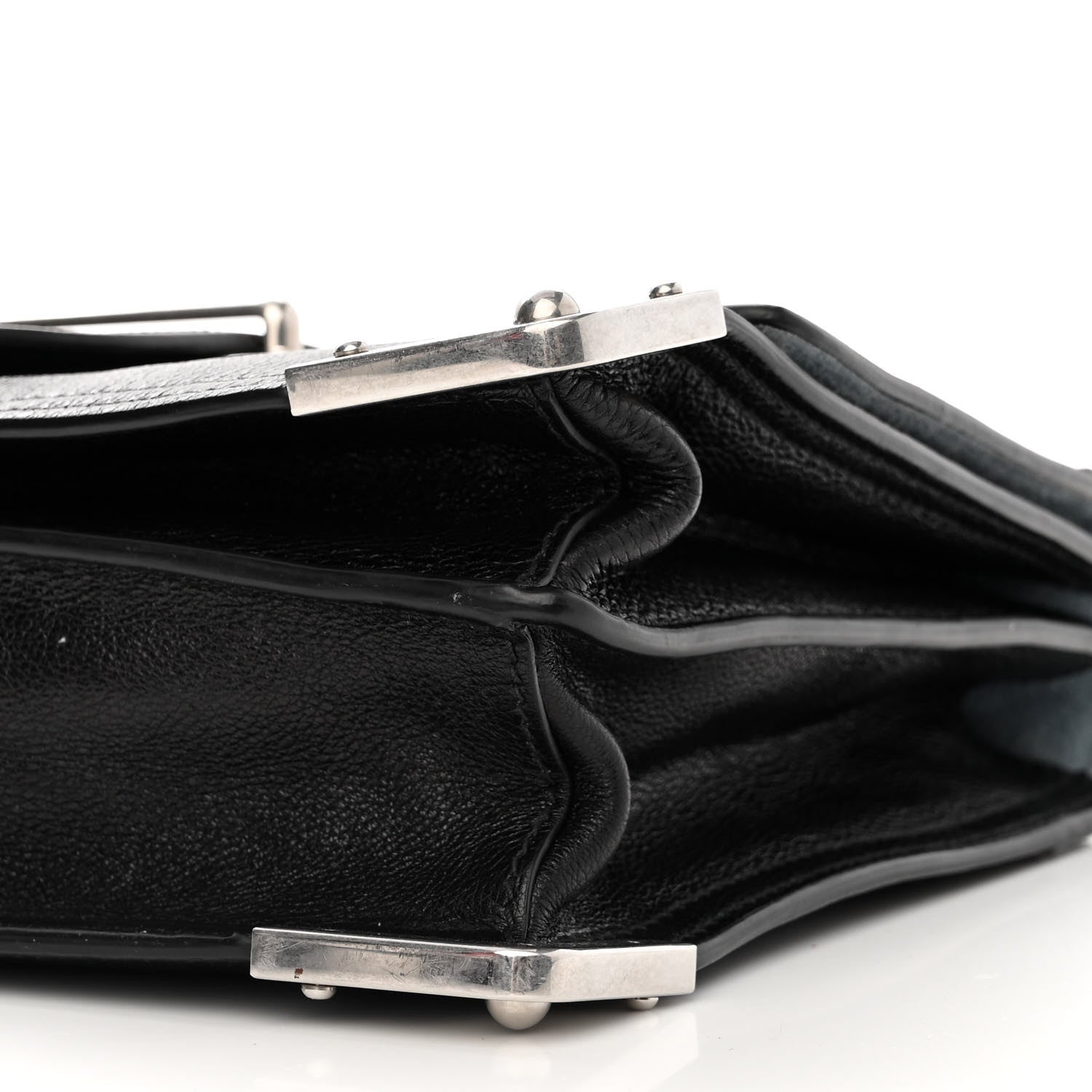 Prada Glace Calfskin Large Soft Cahier Bag Black 10 of 10