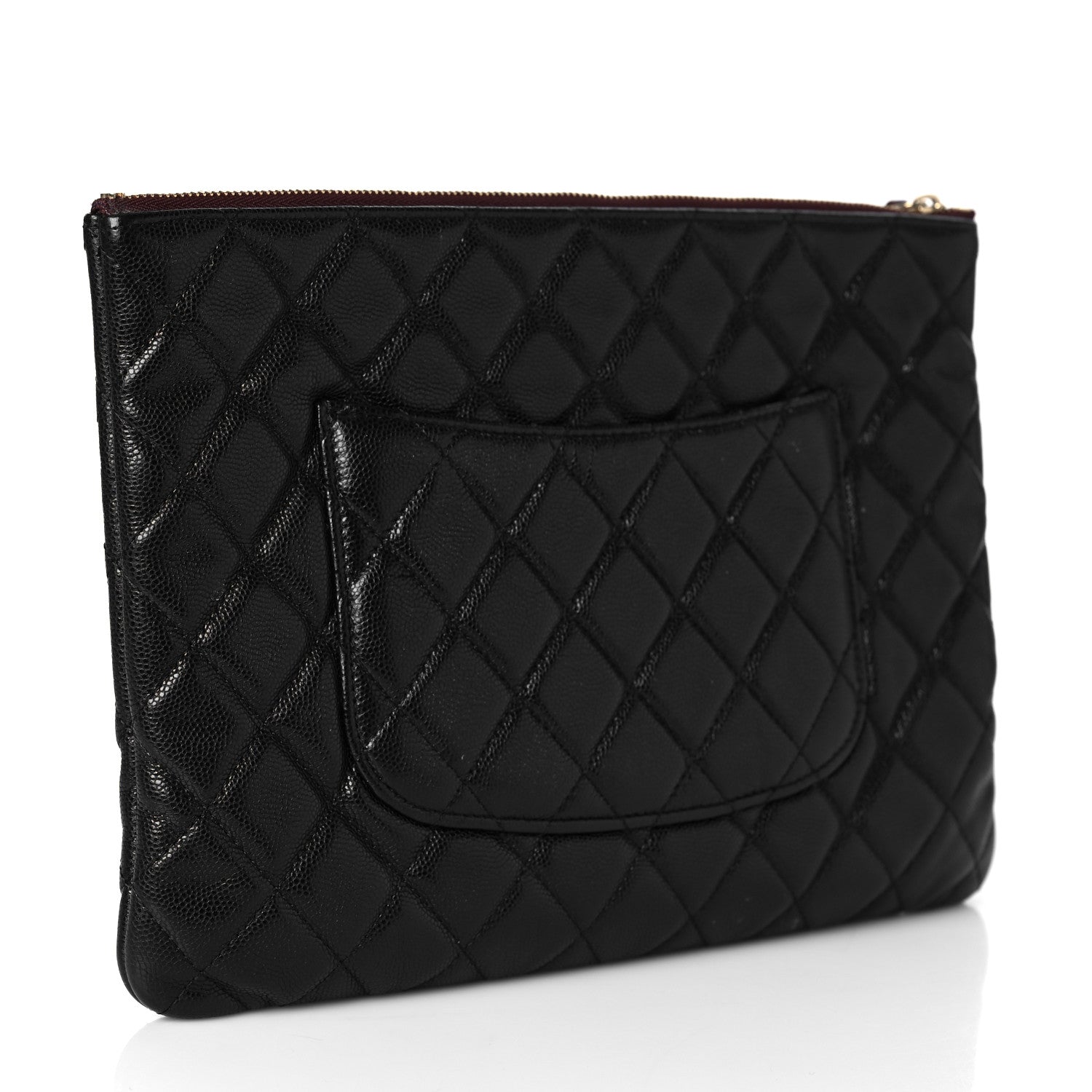 Chanel Caviar Quilted Medium Cosmetic Case Black 3 of 10