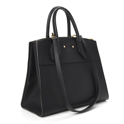 Louis Vuitton Taurillon City Steamer MM Black 3 of 8