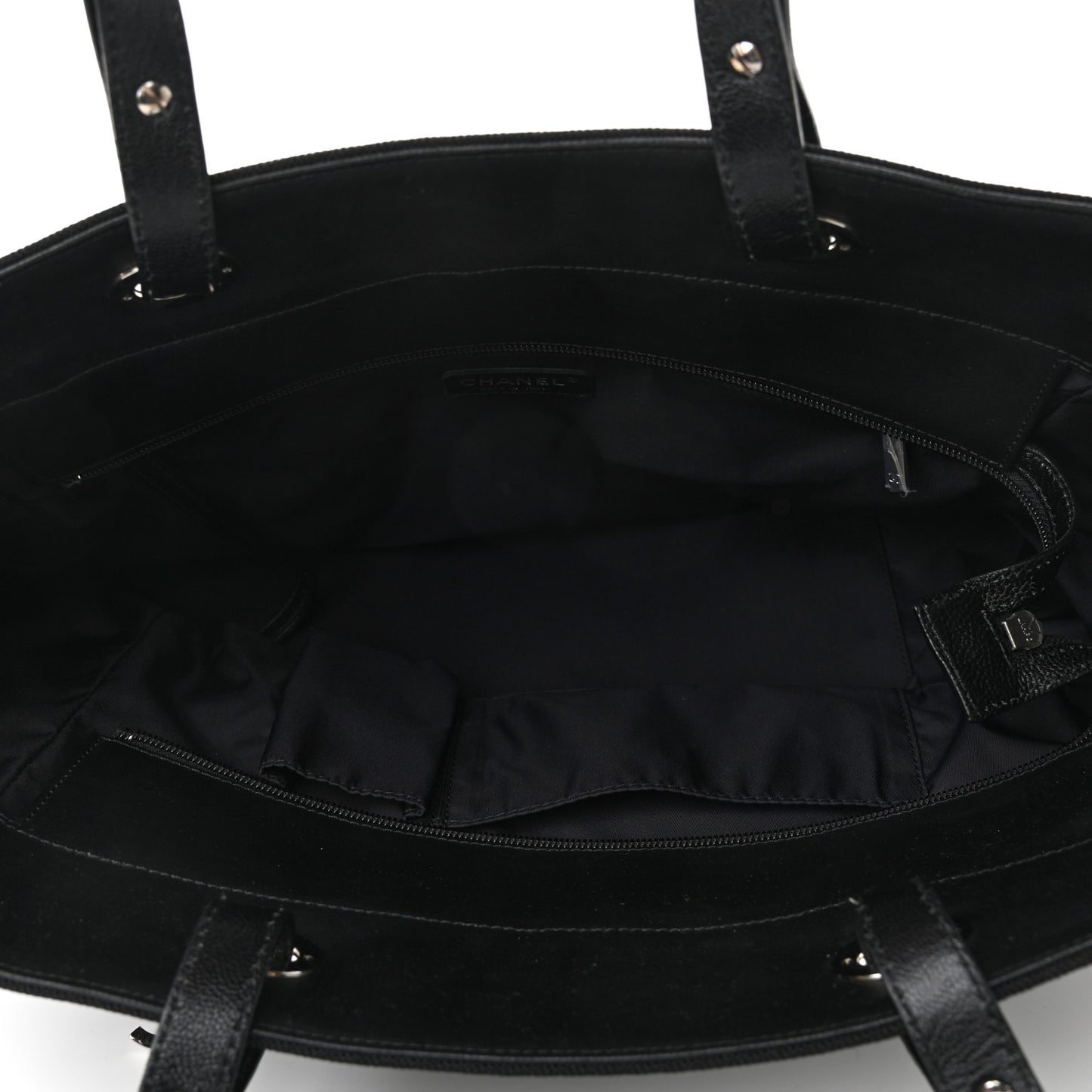 Coated Canvas Quilted Large Paris Biarritz Tote Black