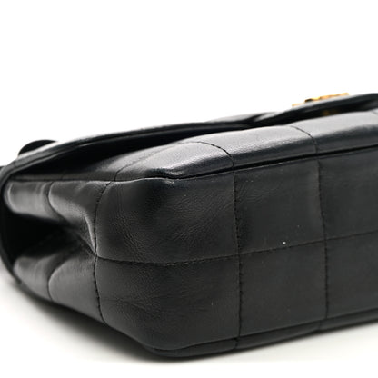 Chanel Lambskin Quilted Mini Chocolate Bar Camellia Flap Black 8 of 9